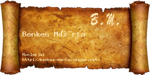 Benkes Márta névjegykártya